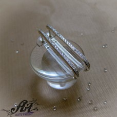 Сребърни обеци с циркони -  E-1218